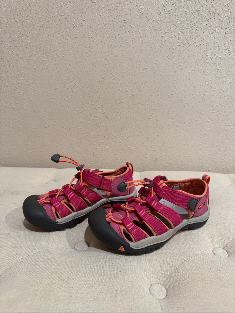 Keen Kids Pink and Orange Closed-Toe Outdoor Sandals 2